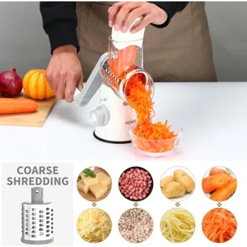 Cambom Rotary Cheese Grater for Easy Shredding