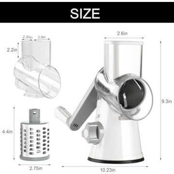 Cambom Rotary Cheese Grater for Easy Shredding