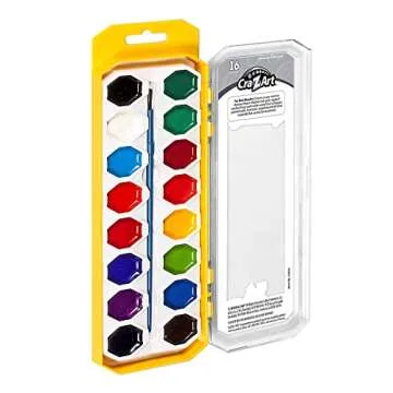 Cra-Z-Art 16-Piece Washable Watercolor Paint Set - Vibrant & Mess-Free Painting