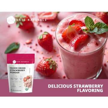 Organic Strawberry Powder for Baking & Smoothies