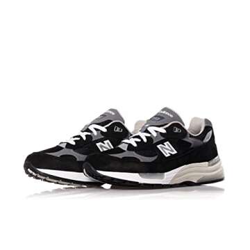 New Balance Made in USA 992 Men's Casual Running Shoes, Size 8.5 Black
