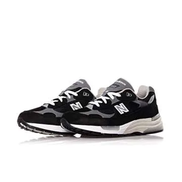 New Balance Made in USA 992 Men's Casual Running Shoes, Size 8.5 Black