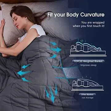 TOPCEE Weighted Blanket - Soft & Cooling Comfort for All