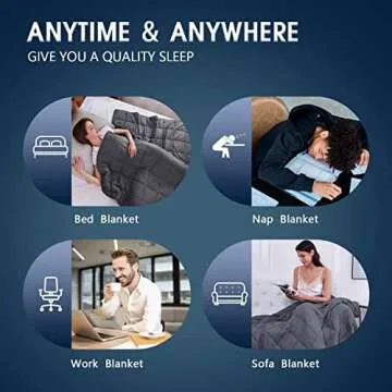 TOPCEE Weighted Blanket - Soft & Cooling Comfort for All