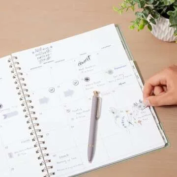 Blue Sky Everygirl 1870+ Sticker Book, Planner and Calendar Pack, 4.49” x 9.06”, Full Color, with Bungee Closure, 24 Unique Sheets (Every Day & Every Month)