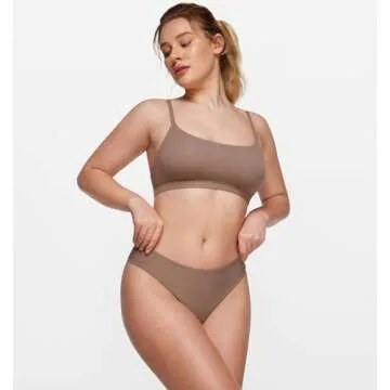 SOULVOR Magneticfit Thongs for Women Stretch Sexy Underwear Comfort Tagless Thong Low Rise Breathable Panties 3 Pack Brown Purple (3pack) Large