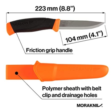 Morakniv Companion Outdoor Knife - Durable & Lightweight