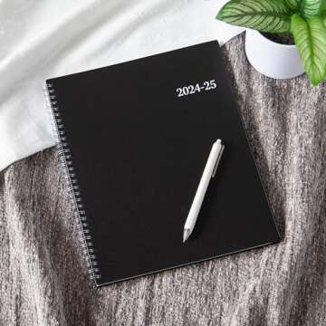 Blue Sky 2024-2025 Academic Year Weekly and Monthly Planner, July 2024 - June 2025, 8.5" x 11", Flex...