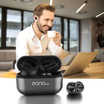Eonome W5s True Wireless Earbuds IPX7 Waterproof Bluetooth