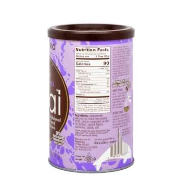 David Rio Orca Spice Reduced Calorie Chai Mix, Sugar-Free, Just Add Milk or Water, 11.9 oz Canister (Pack of 1)