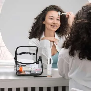 HAOGUAGUA Heavy Duty Clear Cosmetic Bag for Travel