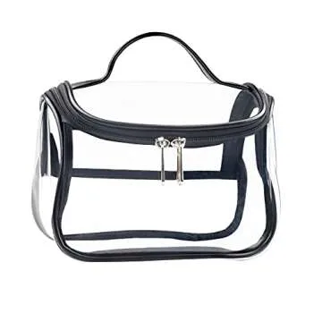 HAOGUAGUA Heavy Duty Clear Cosmetic Bag for Travel