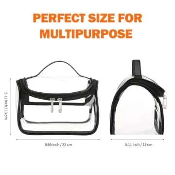 HAOGUAGUA Heavy Duty Clear Cosmetic Bag for Travel