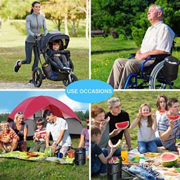 Kitbest Car Trash Can, Leak Proof Garbage Bin, Collapsible Pop-up Water Proof Bag, Portable Waste Basket Bin, Rubbish Bin (Black)