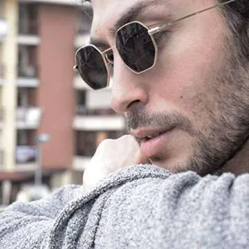 Stylish FEISEDY Hipster Polygon Sunglasses For Summer