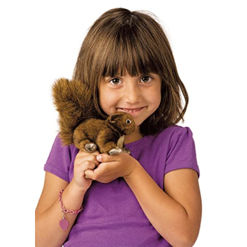 Folkmanis Mini Red Squirrel Finger Puppet for Creative Play