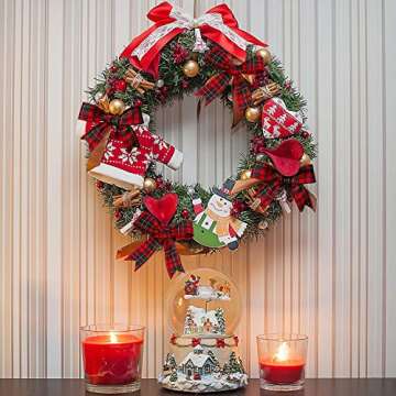 Quality Christmas Plaid Wired Burlap Ribbon for Crafts