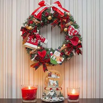 Quality Christmas Plaid Wired Burlap Ribbon for Crafts