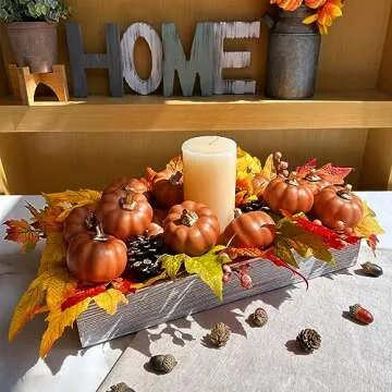 Winlyn 12 Pcs Decorative Pumpkins for Fall Decor