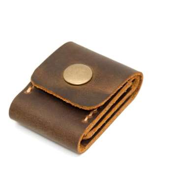 Turbosnail Leather Guitar Pick Holder, Guitar Pick Case, Leather Pick Bag, Gift for Guitarist, Guita...