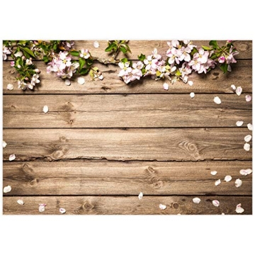 Allenjoy 7x5ft Vinyl Rustic Wood Wedding Flowers Photography Backdrop for Events