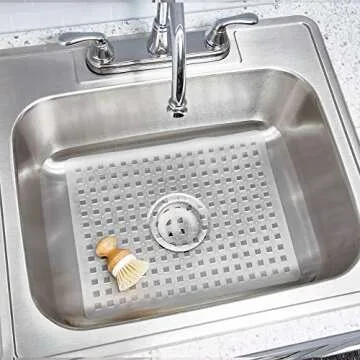 iDesign Plastic Kitchen Sink Protector Grid - Stylish and Effective