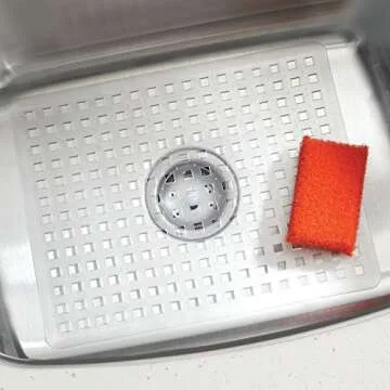 iDesign Plastic Kitchen Sink Protector Grid - 16" x 12.5"