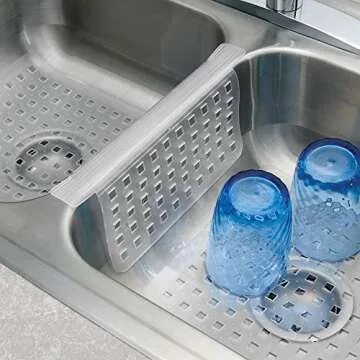 iDesign Plastic Kitchen Sink Protector Grid - 16" x 12.5"