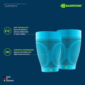 Bauerfeind Sports Compression Upper Leg Sleeves (1 Pair) - Thigh & HamstringCompression for Improved...