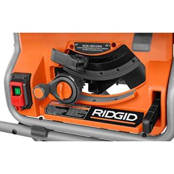 RIDGID 15 Amp 10 in. Portable Pro Jobsite Table Saw with Stand (Reed) Orange R4514