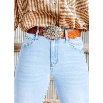 Astylish Women's Flared High Waisted Jeans - Trendy Denim