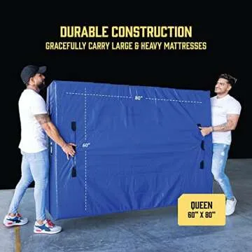Mattress Bags For Moving With 8 Handles - Queen - Extra-Thick Mattress Bag For Moving- Reusable Mattress Storage Bag- Mattress Cover For Moving With Wide-Opening Zippers, Moving Mattress Bag Protector