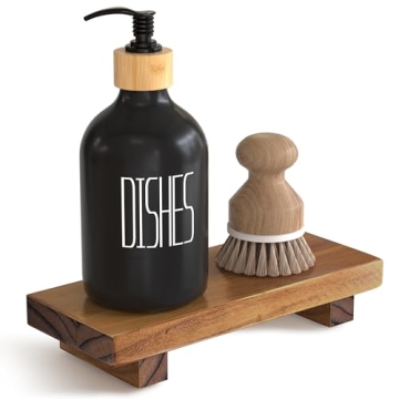 HGF Wood Pedestal Stand Risers for Decor, 8.7''x3.5'' Small Wooden Riser Soap Stand for Table Counte...