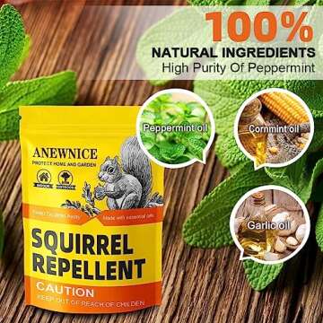 Mint Squirrel Repellent Outdoor - Natural Protection for Gardens