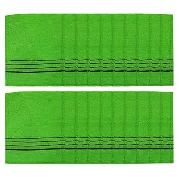 Korean Italy Towel Genuine Korean Exfoliating Scrub Bath Mitten 20Pcs Green