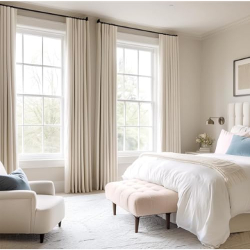 INOVADAY Blackout Curtains Thermally Insulated for Bedrooms