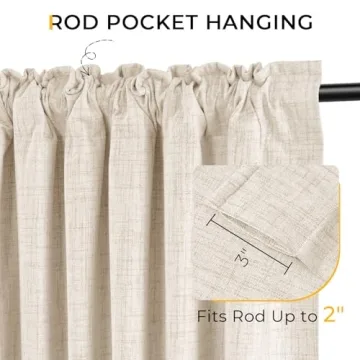 INOVADAY Blackout Curtains Thermally Insulated for Bedrooms