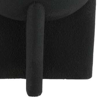 JONATHAN Y TBL1109A Brady 16.25" Minimalist Modern Drum Indoor/Outdoor Accent Table Contemporary, Mid-Century, Art Deco, Bohemian, Patio, Garden, Bathroom, Living Room Black Frosted