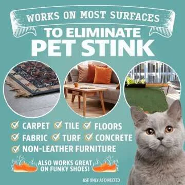 Angry Orange Pet Odor Eliminator Concentrate for Cat Urine and Smells - Fresh Scent - 8 oz (Makes 128 oz of Cleaner)