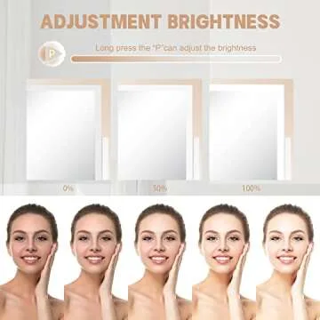 SLIMOON Lighted Makeup Mirror, Hollywood Vanity Mirror with Lights and Detachable 10X Magnification ...