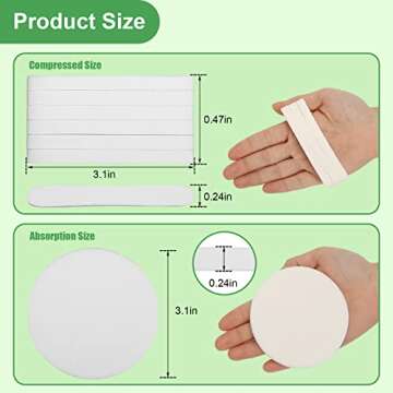 120 Pcs Facial Sponge Compressed, Luxiv Face Cleansing Sponge Estheticians Compressed Makeup Facial ...