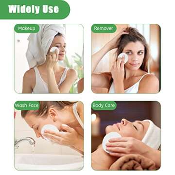 120 Pcs Facial Sponge Compressed, Luxiv Face Cleansing Sponge Estheticians Compressed Makeup Facial Sponge Round Wash Face Sponges for Women Compress Exfoliating Removal Sponge (white)