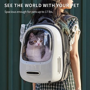 PETKIT Backpack for Cats with Fan & Light, Travel Friendly