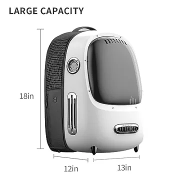 PETKIT Backpack for Cats with Fan & Light, Travel Friendly