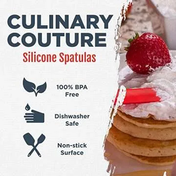 Culinary Couture Red Silicone Spatula Set for Cooking
