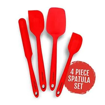 Culinary Couture Red Silicone Spatula Set for Cooking