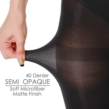 G&Y Semi Opaque Tights - Control Top Legwear for Women