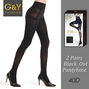 G&Y Semi Opaque Tights - Control Top Legwear for Women