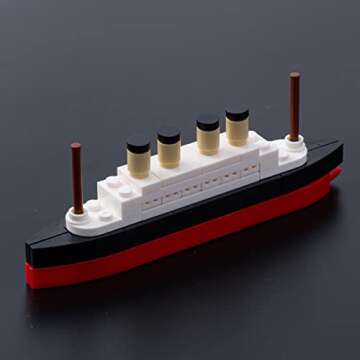 MIKEMENG 56PCS MOC Titanic Break in Half City Model Building Blocks RMS Cruise Ship Shipwreck DIY Boat Construction Children Toys Gifts for Children