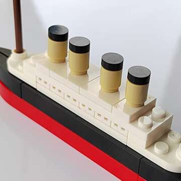MIKEMENG 56PCS MOC Titanic Break in Half City Model Building Blocks RMS Cruise Ship Shipwreck DIY Boat Construction Children Toys Gifts for Children